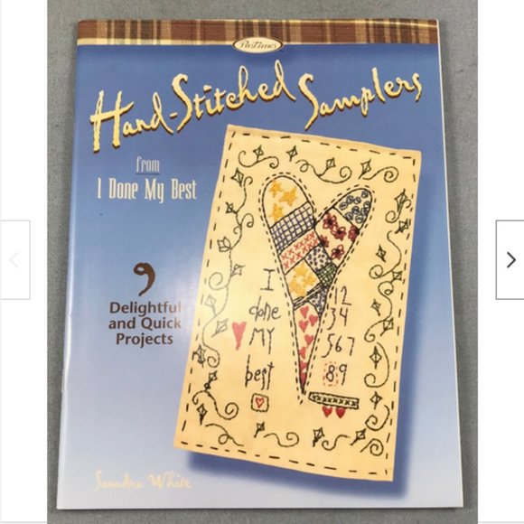 Primitive HandStitched Samplers Wall Quilts Pillow 9 Patterns Saundra White 1998 - Picture 1 of 4